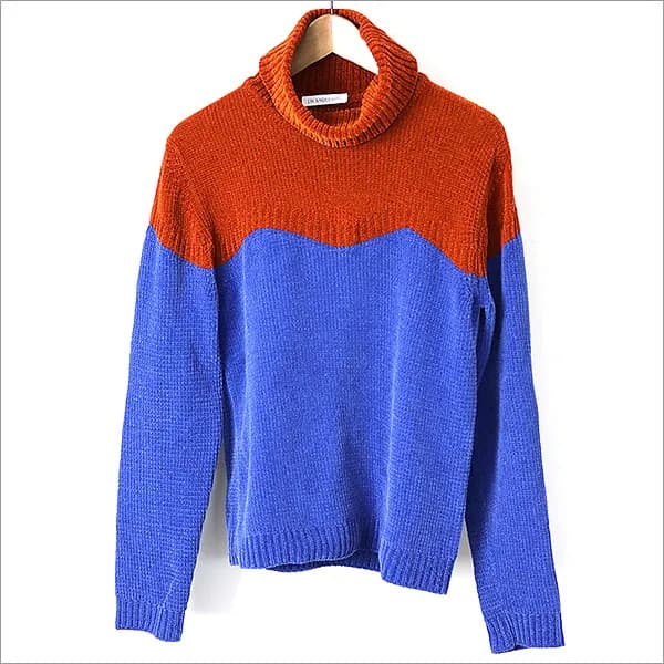 JW ANDERSON J.W.ANDERSON 15AW バイカラータートルネックコーデュロイニット