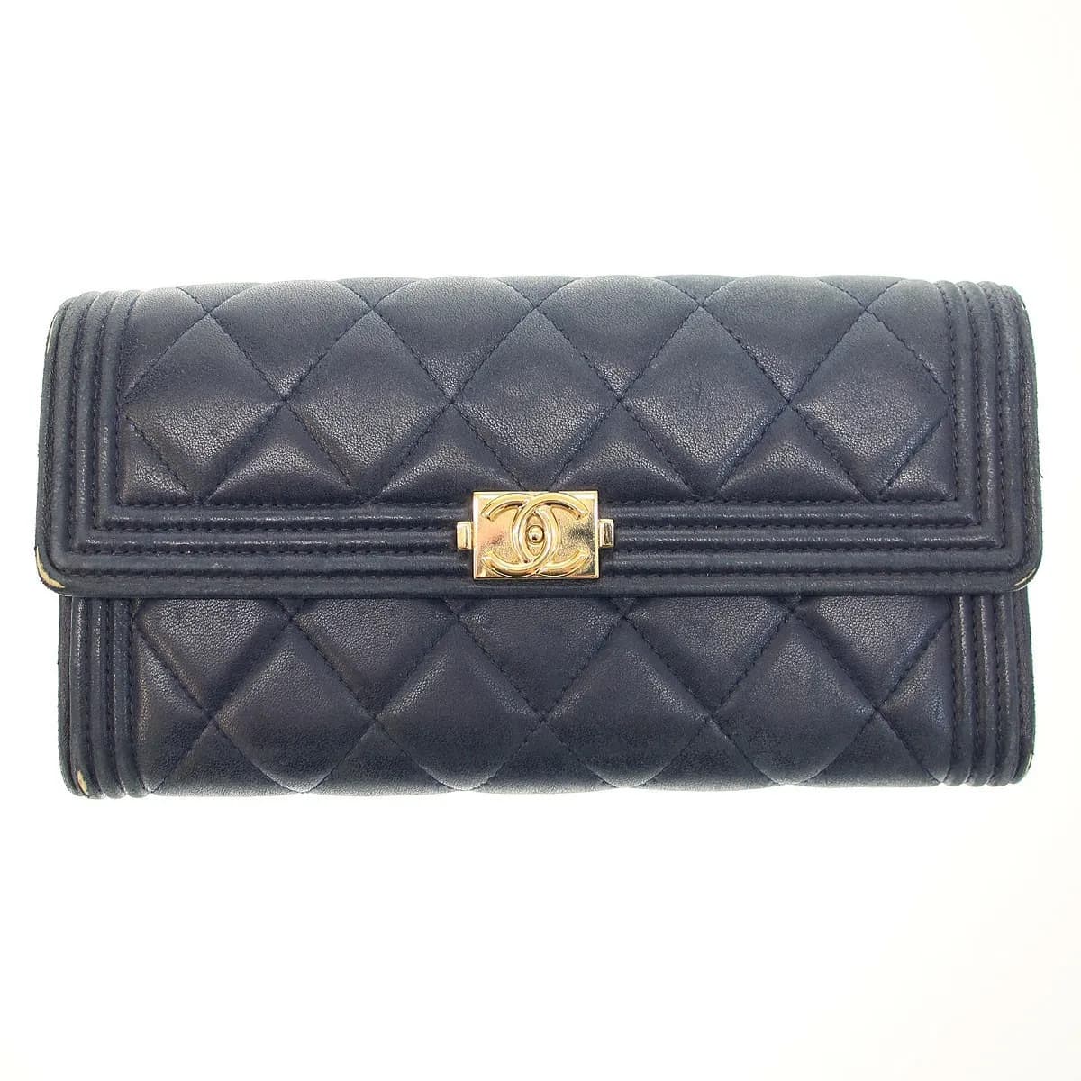 CHANEL シャネル ボーイシャネル ロングレザーウォレット 長財布