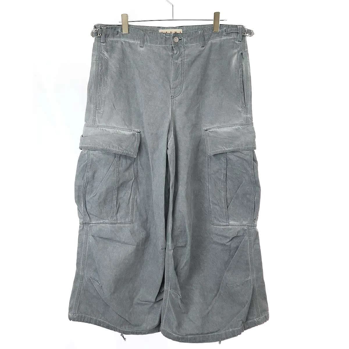 MARNI マルニ 23SS ガーメントダイワイドデニムカーゴパンツ