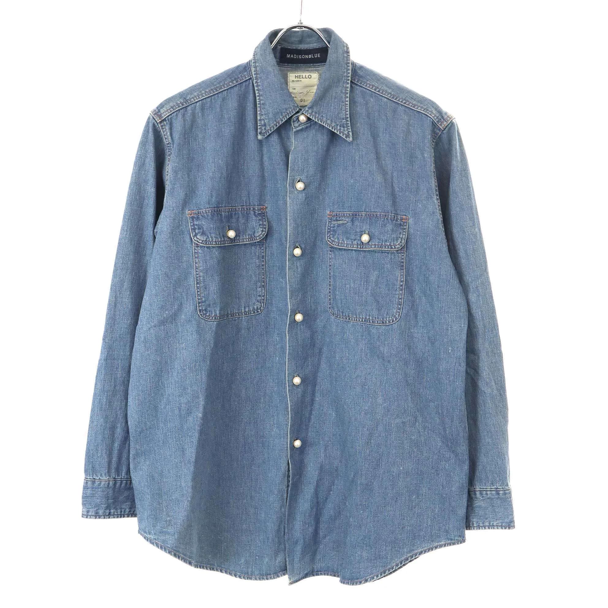 MADISON BLUE マディソンブルー 17SS 伊勢丹限定 HAMPTON PEARL DENIM SHIRT パールデニムシャツ