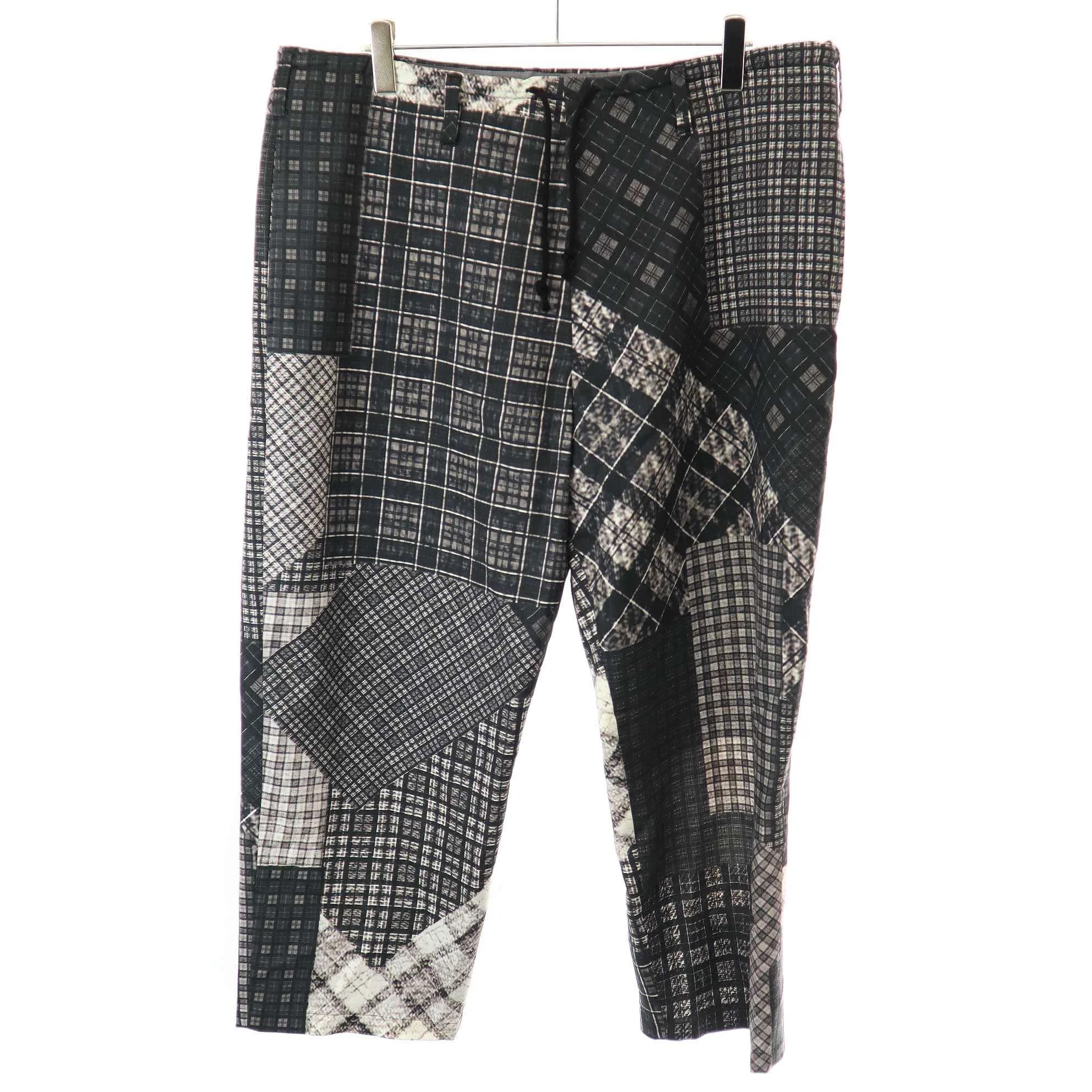 Yohji Yamamoto ヨウジヤマモト プールオム 16AW 阪急限定 パッチワーク転写プリントイージーパンツ HR-P70-162