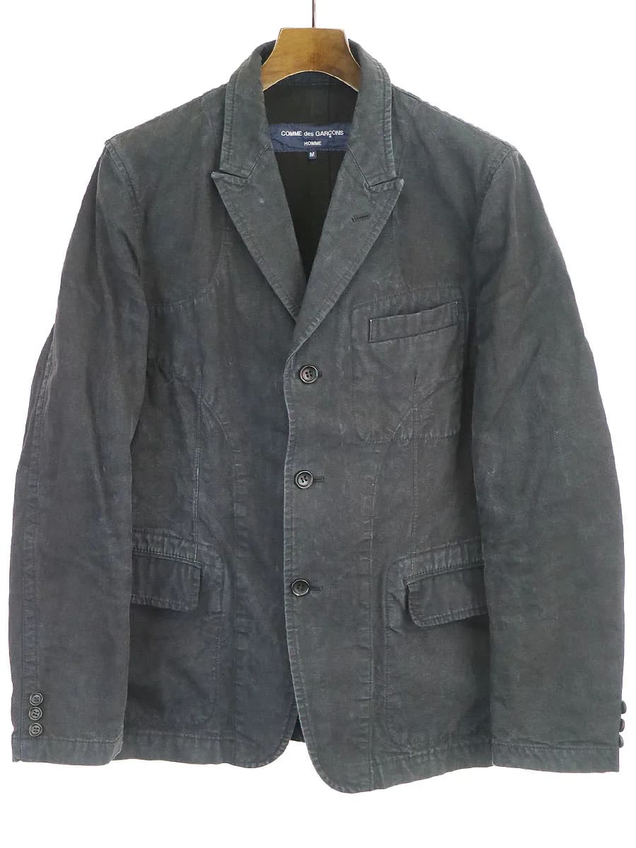 COMME des GARCONS コムデギャルソン オム 06SS 製品染め加工コットンテーラードジャケット
