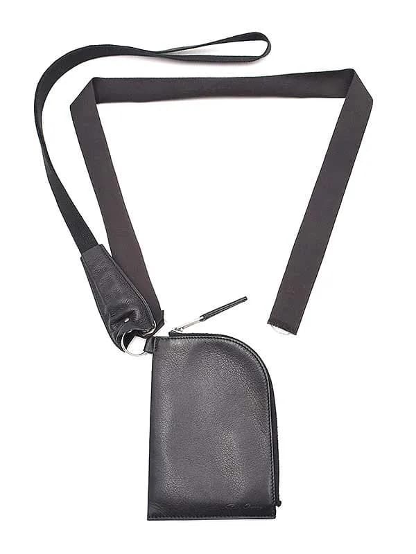 Rick Owens リックオウエンス レザーネックウォレット レザーショルダーバッグ ポーチ