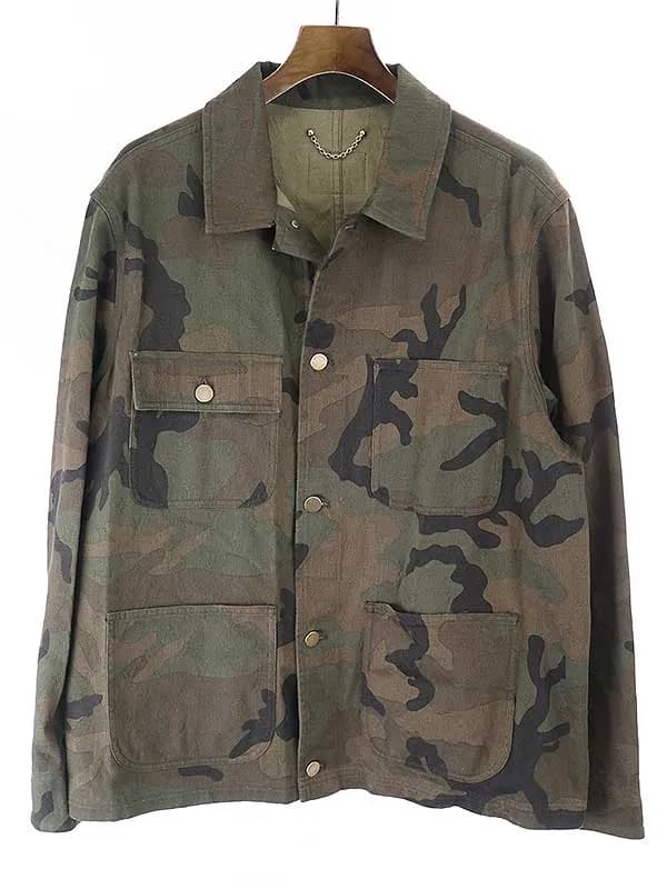 LOUIS VUITTON ルイヴィトン ×シュプリーム 17AW Jacquard Denim Chore Coat カモフラ柄ジャガードカバーオール