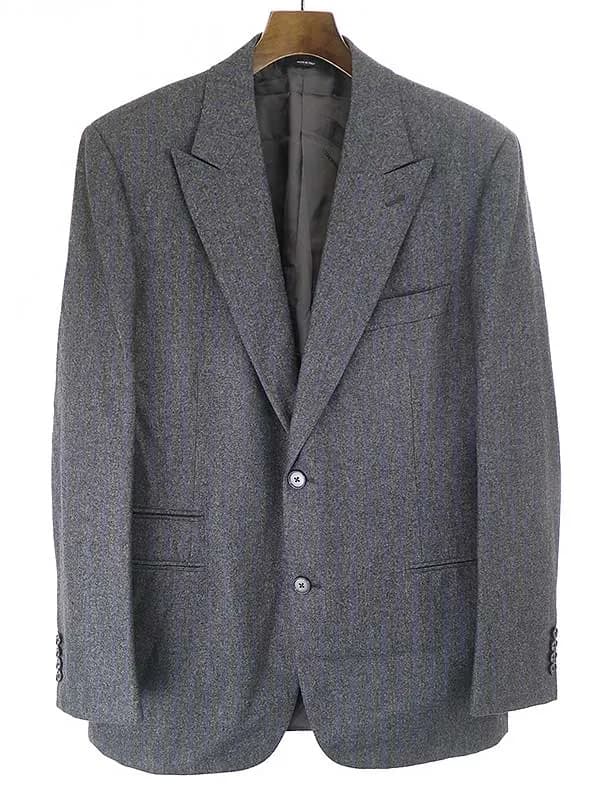 HERMES エルメス 08AW ピークドラペルウール2Bセットアップスーツ