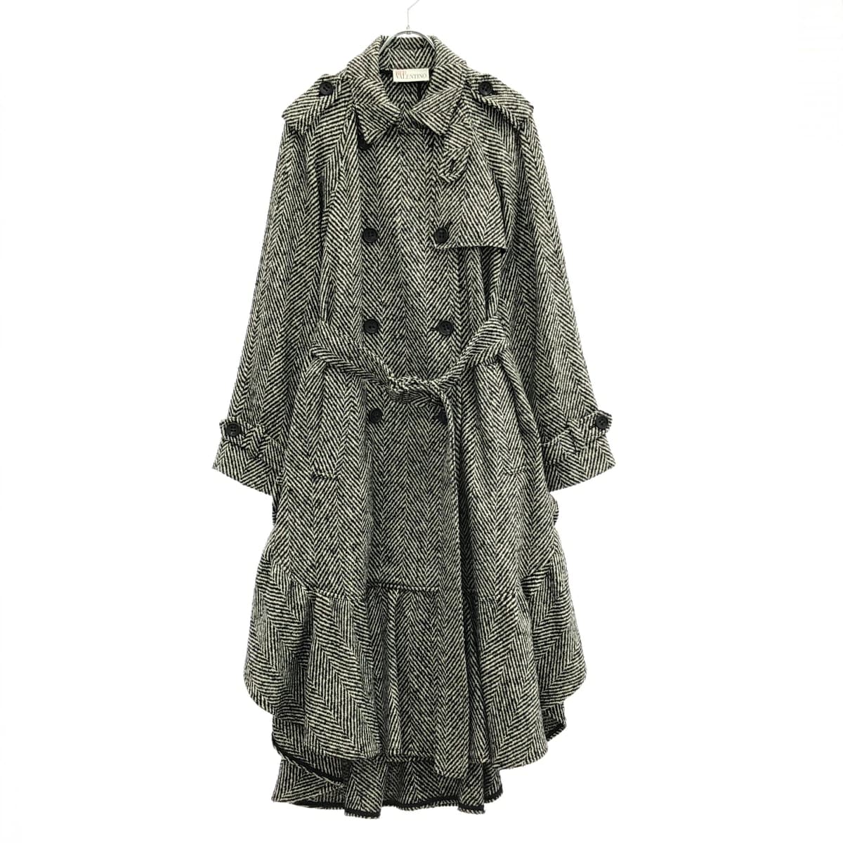 VALENTINO レッド ヴァレンティノ 20AW ヘリンボーントレンチコート