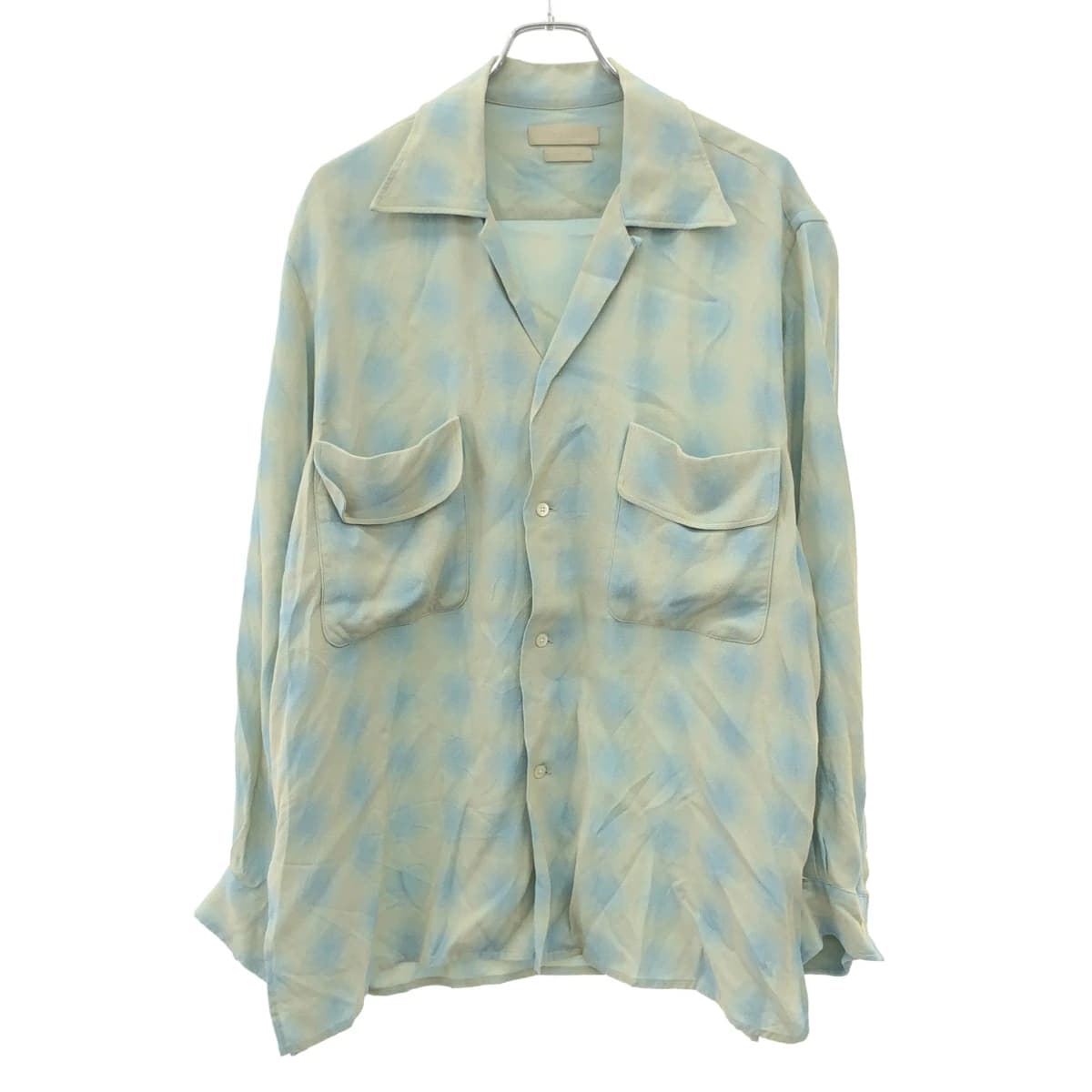 YOKE ヨーク 25SS BLURRED OMBRE PLAID OPEN COLLAR SHIRT チェックシャツ YK25SS0946SH