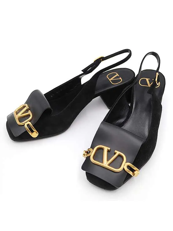 VALENTINO ヴァレンティノ Vロゴストラップ スエード サンダル