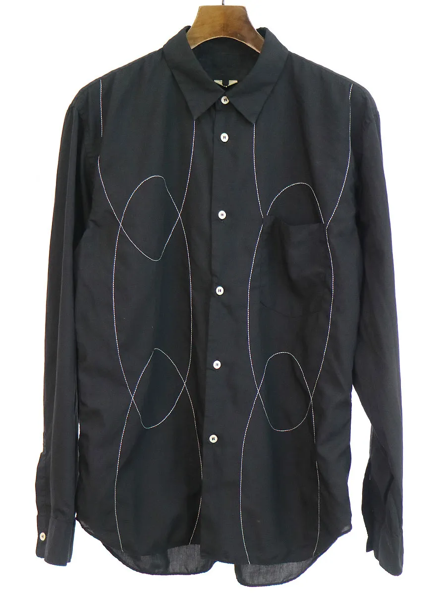 COMME des GARCONS コムデギャルソン オム ドゥ 19AW ポリエステルステッチシャツ