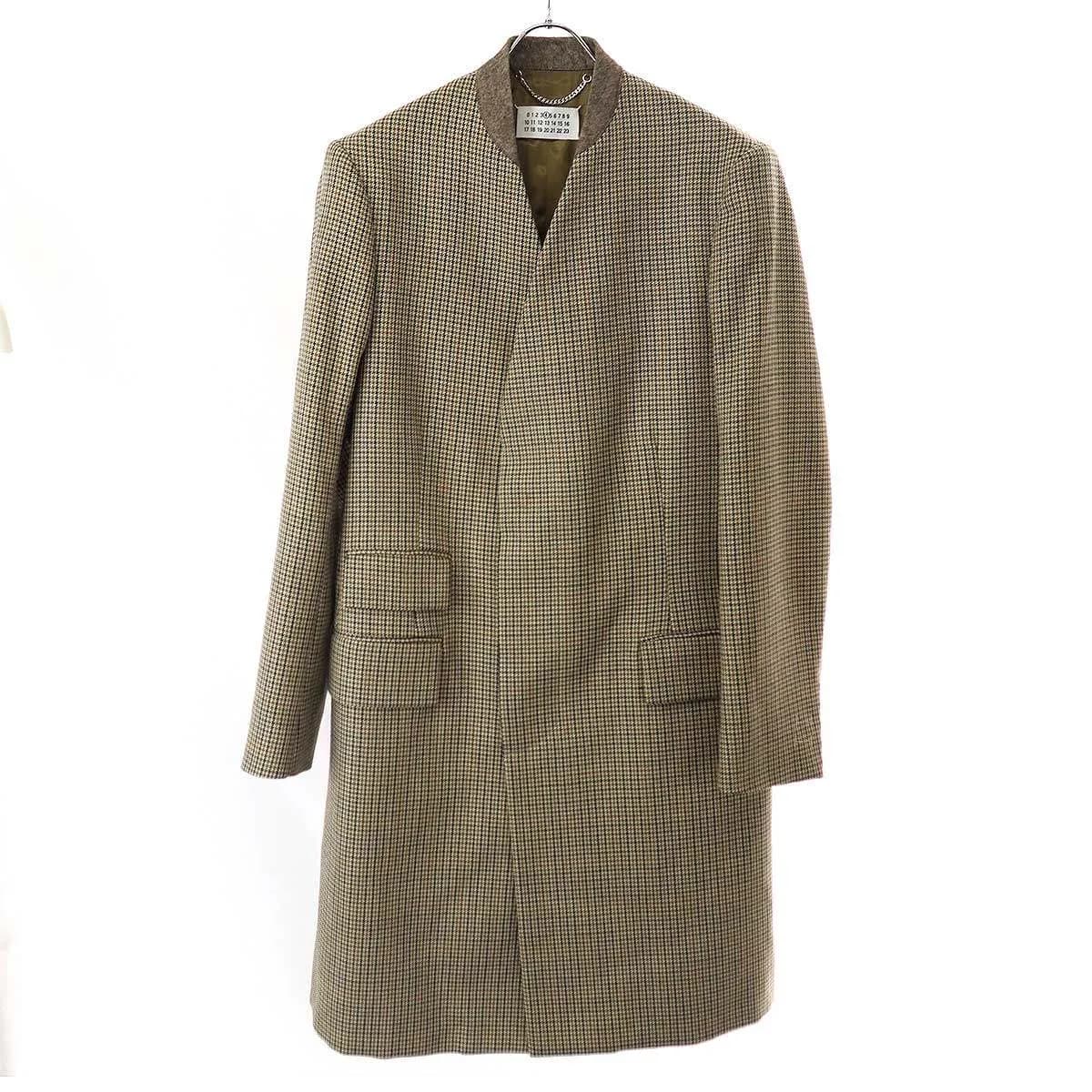 Maison Margiela メゾン マルジェラ 21AW ノーカラーチェックコート