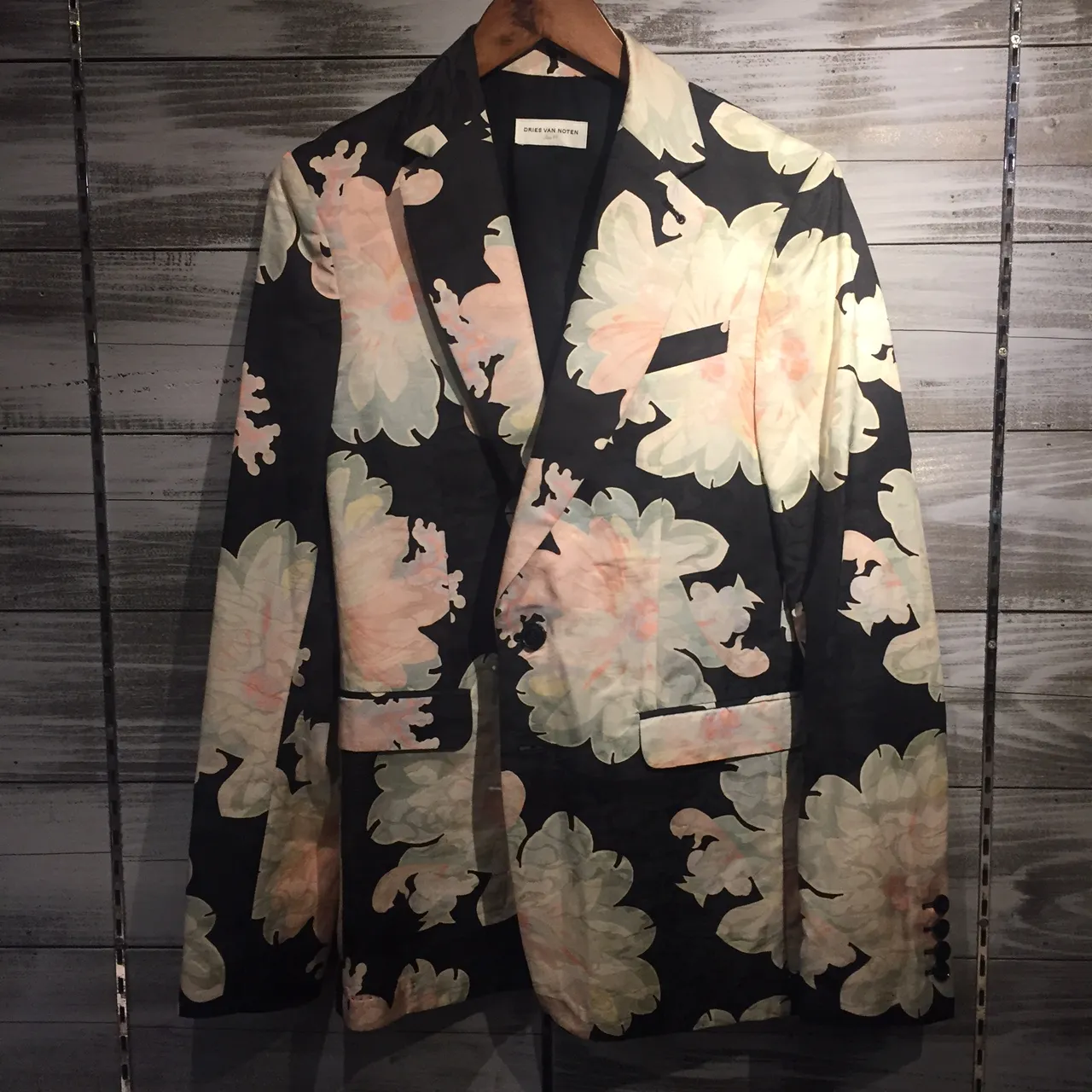 DRIES VAN NOTEN DRIES VAN NOTEN 14SS LOOK43 ノッチドラペル花柄2Bジャケット