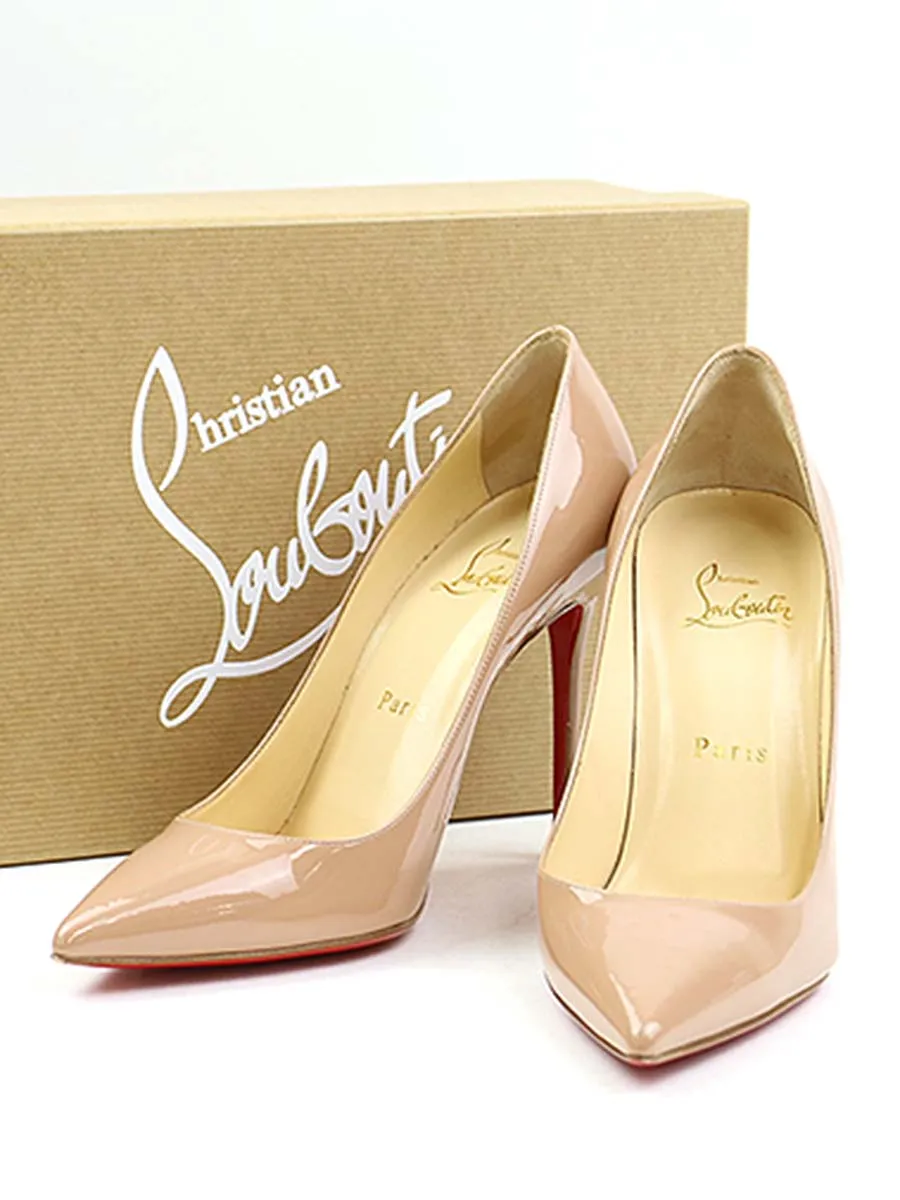 Christian Louboutin クリスチャンルブタン DECOLLETE 554 100 PATENT ポインテッドトゥパテントレザーパンプス