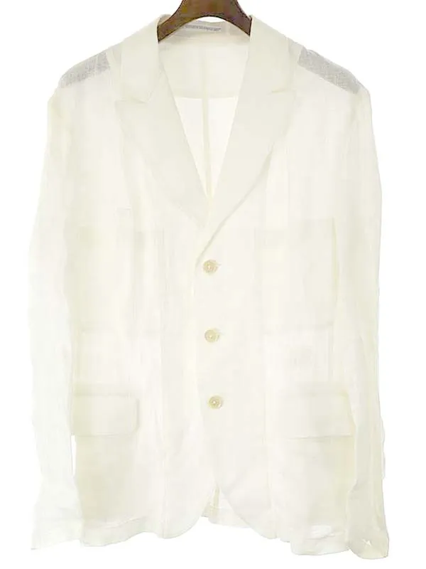 Yohji Yamamoto ヨウジヤマモト プールオム 14SS リネンテーラードジャケット