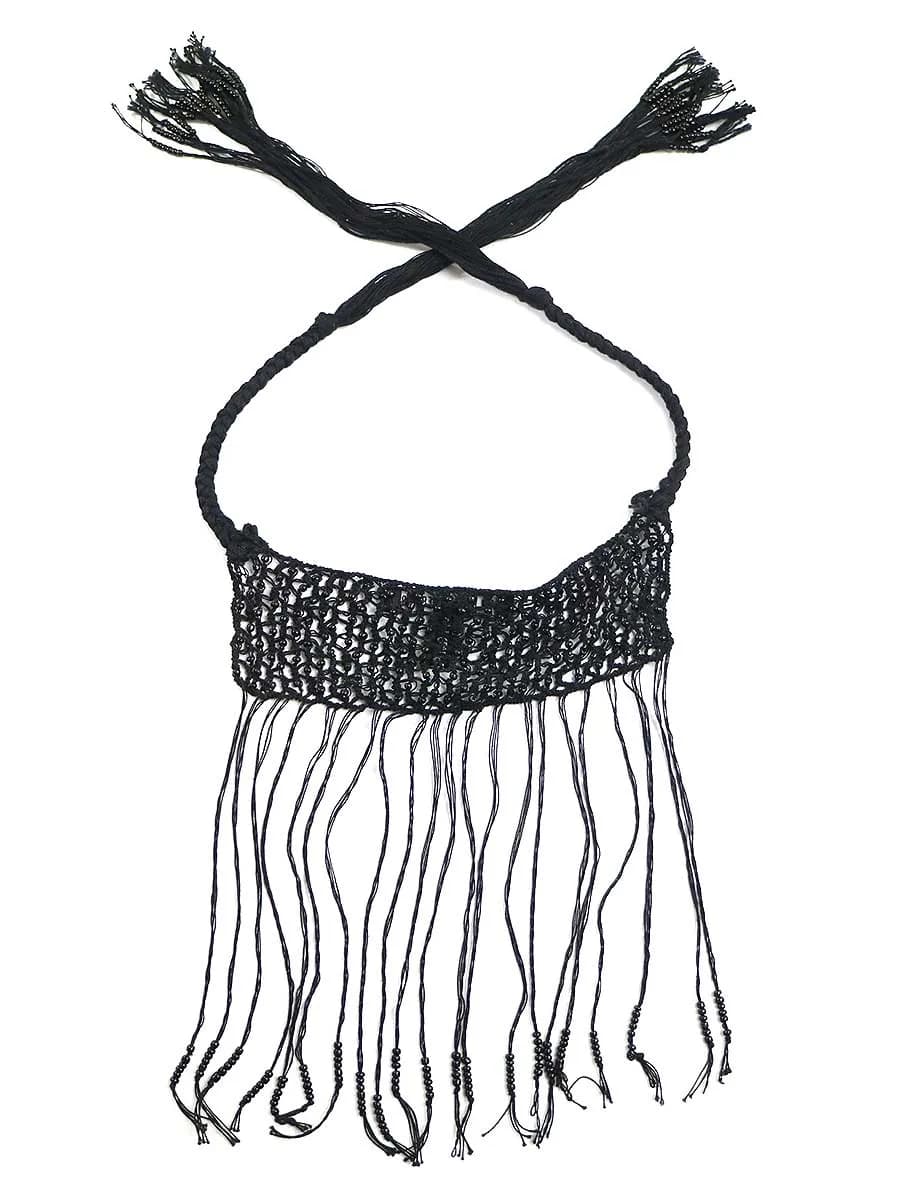 ANN DEMEULEMEESTER アンドゥムルメステール ビーズデザイン編み込みネックレス