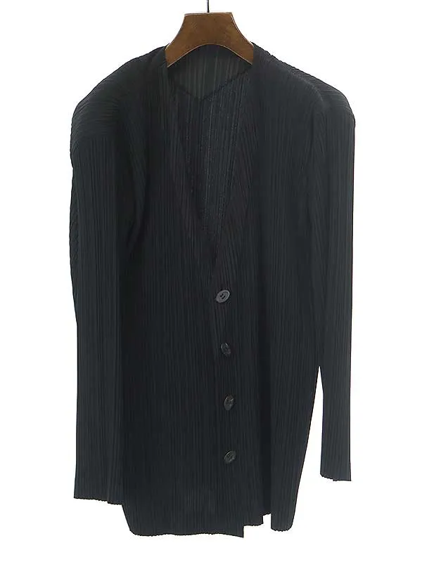 ISSEY MIYAKE イッセイミヤケ 1995SS 肩パッド入りプリーツカーディガン
