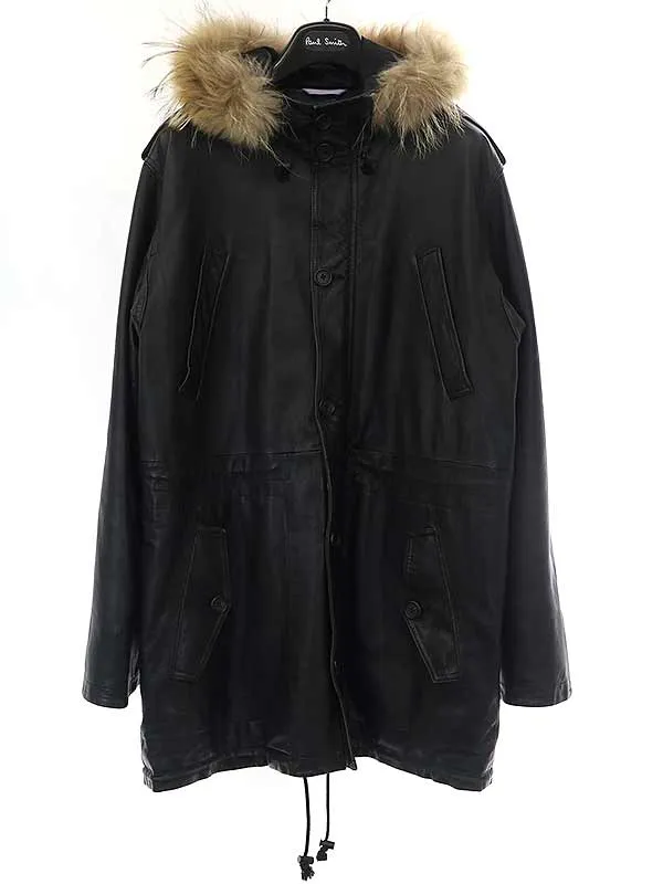 Paul Smith ポールスミス ライナー付 ラムレザーファーコート
