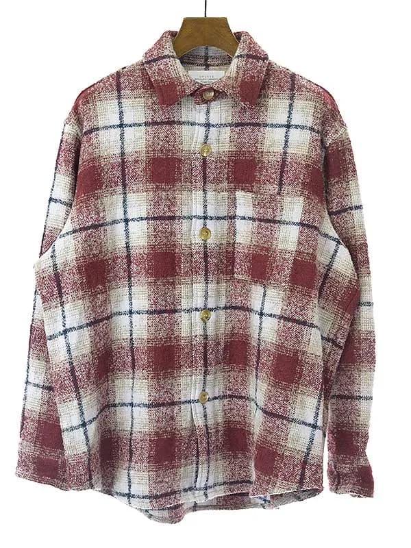 UNUSED アンユーズド 22AW WOOL CHECK SHIRT ウールアルパカチェックシャツ