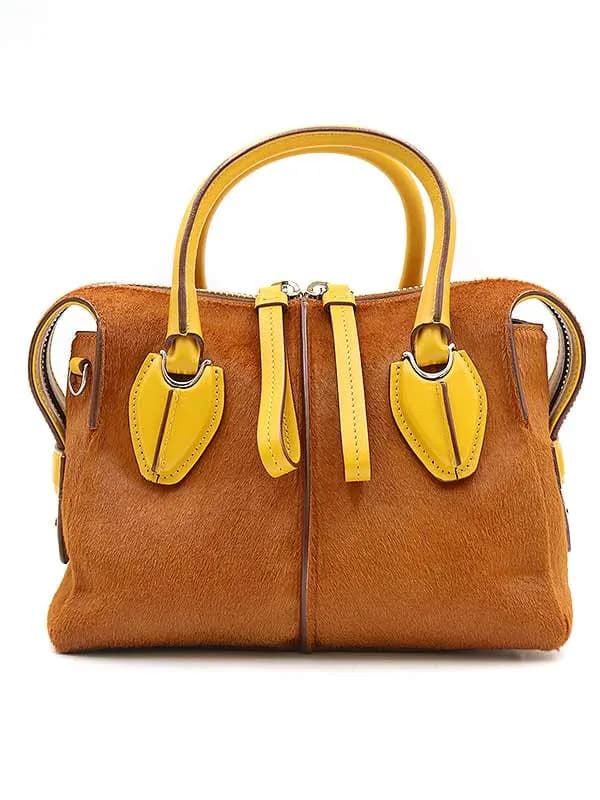 TOD'S トッズ D-Styling Dスタイリング ミニ ハラココンビレザー2WAYショルダーバッグ