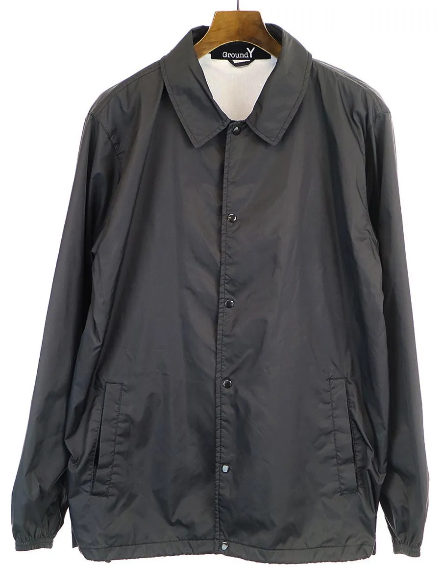 Yohji Yamamoto グラウンド ワイ 18SS 反転ロゴプリントナイロンコーチジャケット