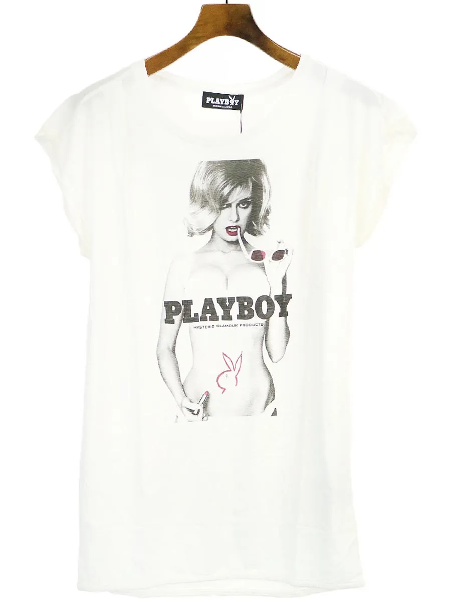 HYSTERIC GLAMOUR ヒステリックグラマー プレイボーイ Miss JULY 1964 プリントクルーネックTシャツ