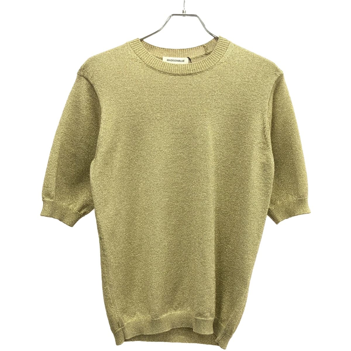 MADISON BLUE マディソンブルー 24SS CREW NECK H/S KN Lame ラメニットトップス MB241-8004