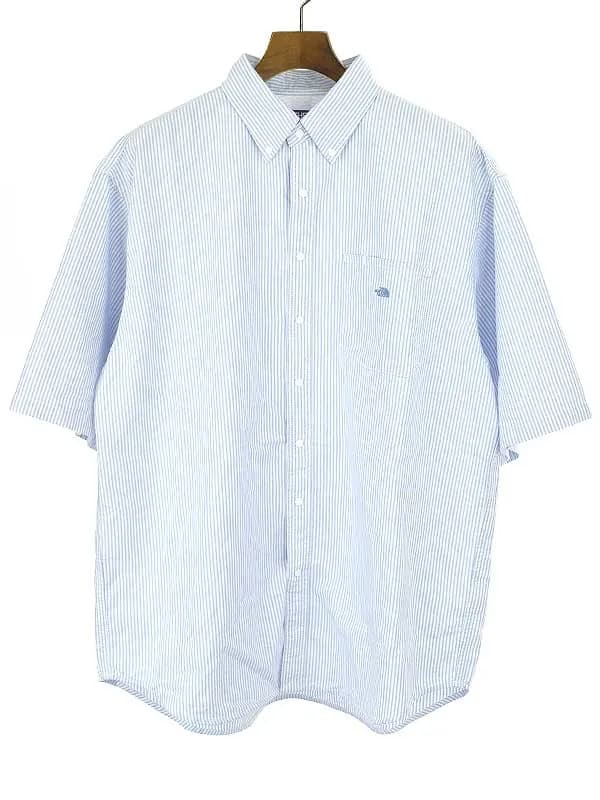 THE NORTH FACE ザ ノースフェイス パープルレーベル Stripe OX B.D Big H/S Shirt ストライプシャツ