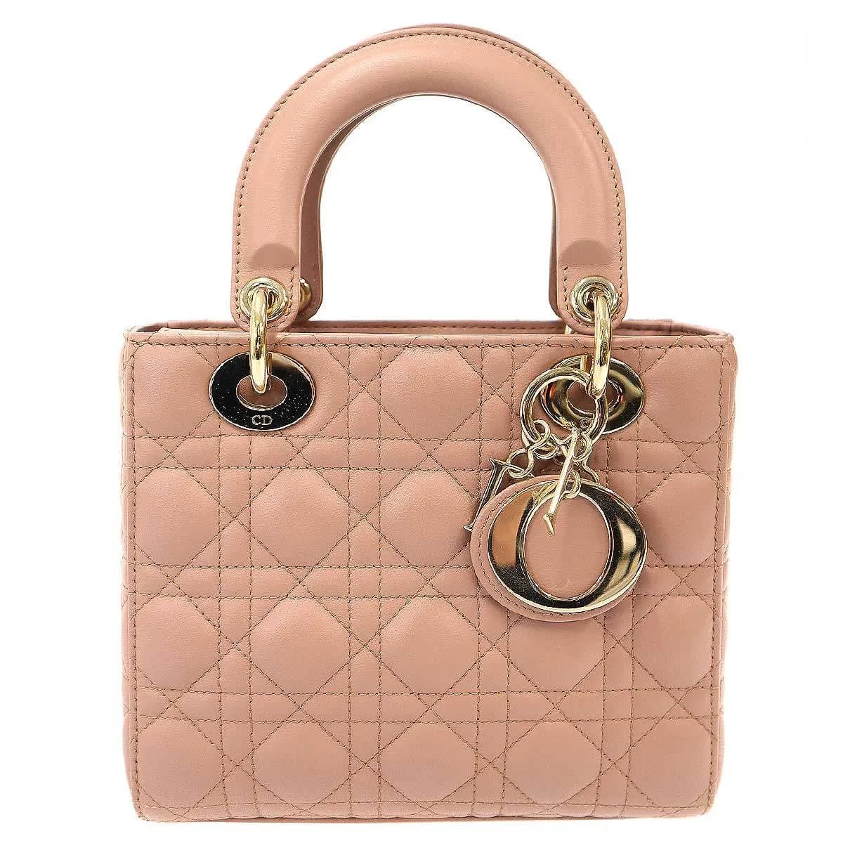 Christian Dior クリスチャンディオール Lady Dior MyABC Small レディ ディオール カナージュ ラムスキン 2WAYショルダーハンドバッグ