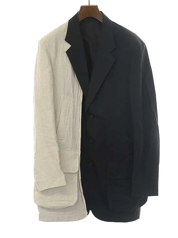 Yohji Yamamoto ヨウジヤマモト プールオム 22SS 右前耳使い箱ポケットジャケット