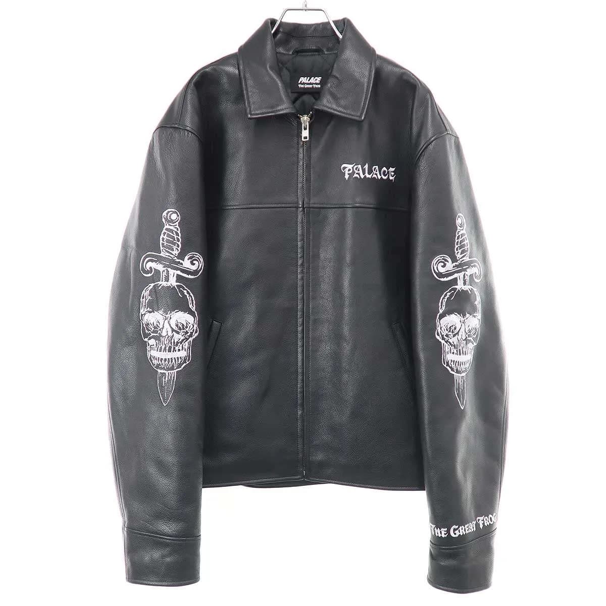 Palace Skateboards パレススケートボーズ×ザ グレート フロッグ 24AW Leather Jacket 刺繍 レザージャケット