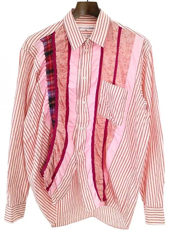 COMME des GARCONS コムデギャルソン シャツ 90's マルチパターンストライプシャツ