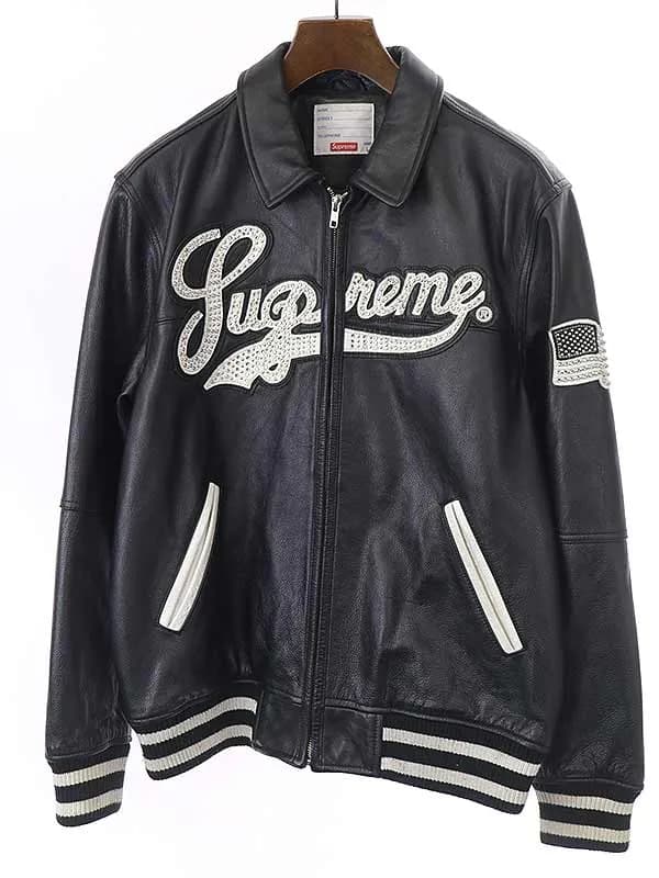 Supreme シュプリーム 16SS Uptown Studded Leather Varsity Jacket レザースタッズバーシティジャケット