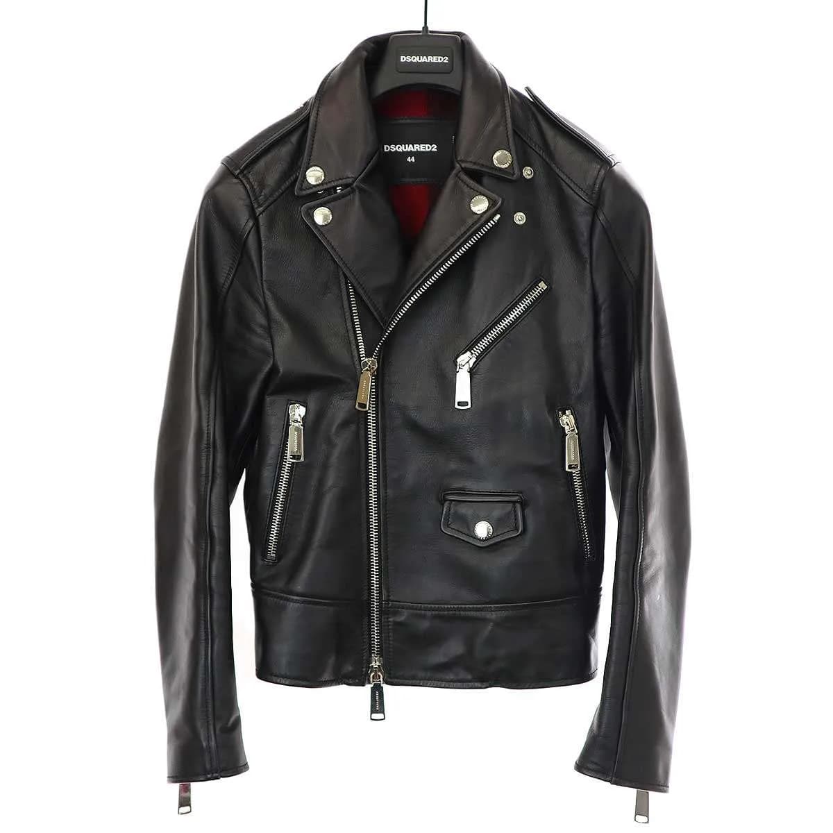 DSQUARED2 ディースクエアード 16SS カウダブルレザーライダースジャケット