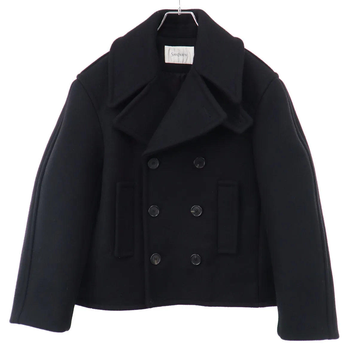 SAINT LAURENT サンローラン 24AW SL740 オーバーサイズクロップドPコート 810508