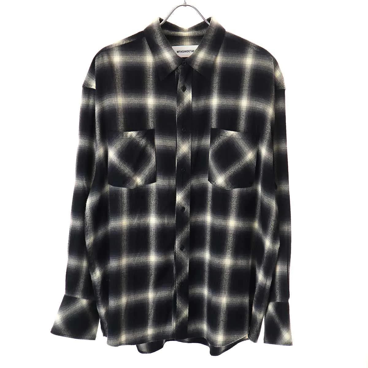 MIYAGIHIDETAKA ミヤギヒデタカ Flannel Shirt オンブレチェックシャツ