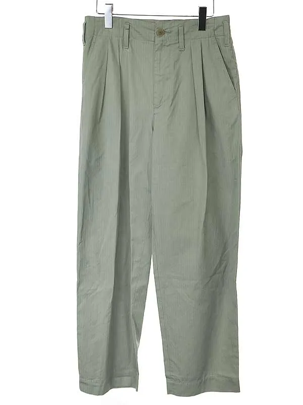 AURALEE オーラリー 22SS WASHED FINX HERRINGBONE SLACKS スラックスパンツ