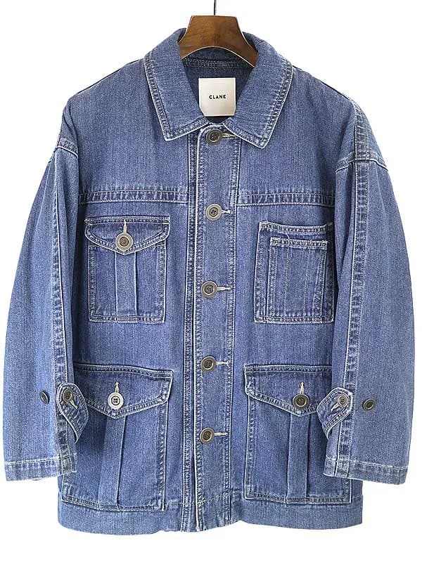 CLANE クラネ LOOSE WIDE COVERALL ルーズワイドデニムカバーオールジャケット