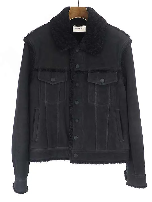 SAINT LAURENT サンローラン パリ 20AW ムートンレザートラッカージャケット