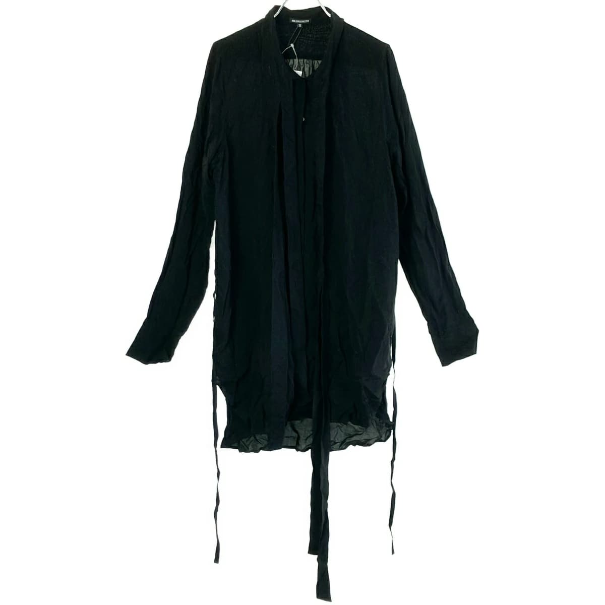 ANN DEMEULEMEESTER アンドゥムルメステール ストラップレーヨンロングシャツ 2121-21-841049