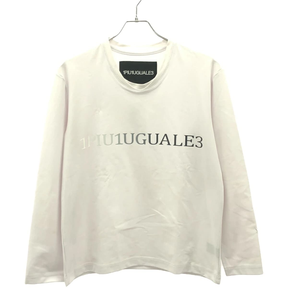 1piu1uguale3 ウノピゥウノウグァーレトレ 21AW 113 SPORT HYBRID NECK L/S グラデーションロゴストレッチロングスリーブカットソー CT09-CP08-10