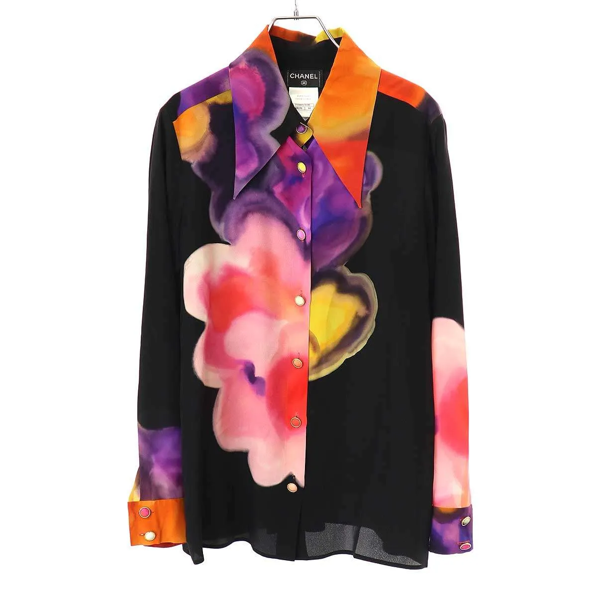 CHANEL シャネル 15SS フラワー シルクシャツ P51441V38310
