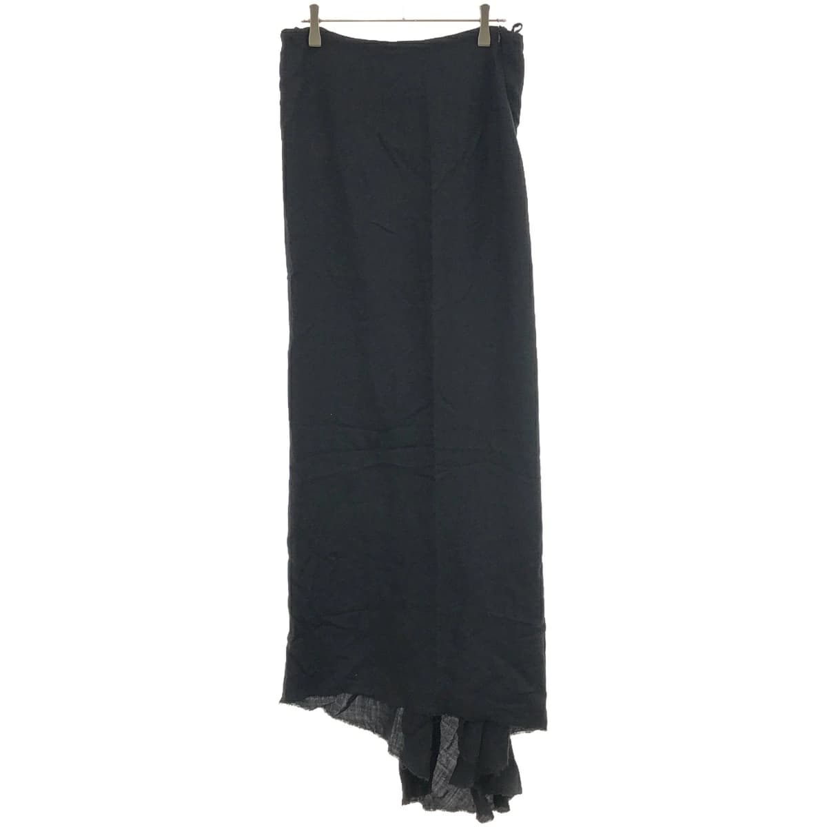 ANN DEMEULEMEESTER アンドゥムルメステール 21AW ウールシルクカットオフロングスカート 2102-W-SK03-160-099