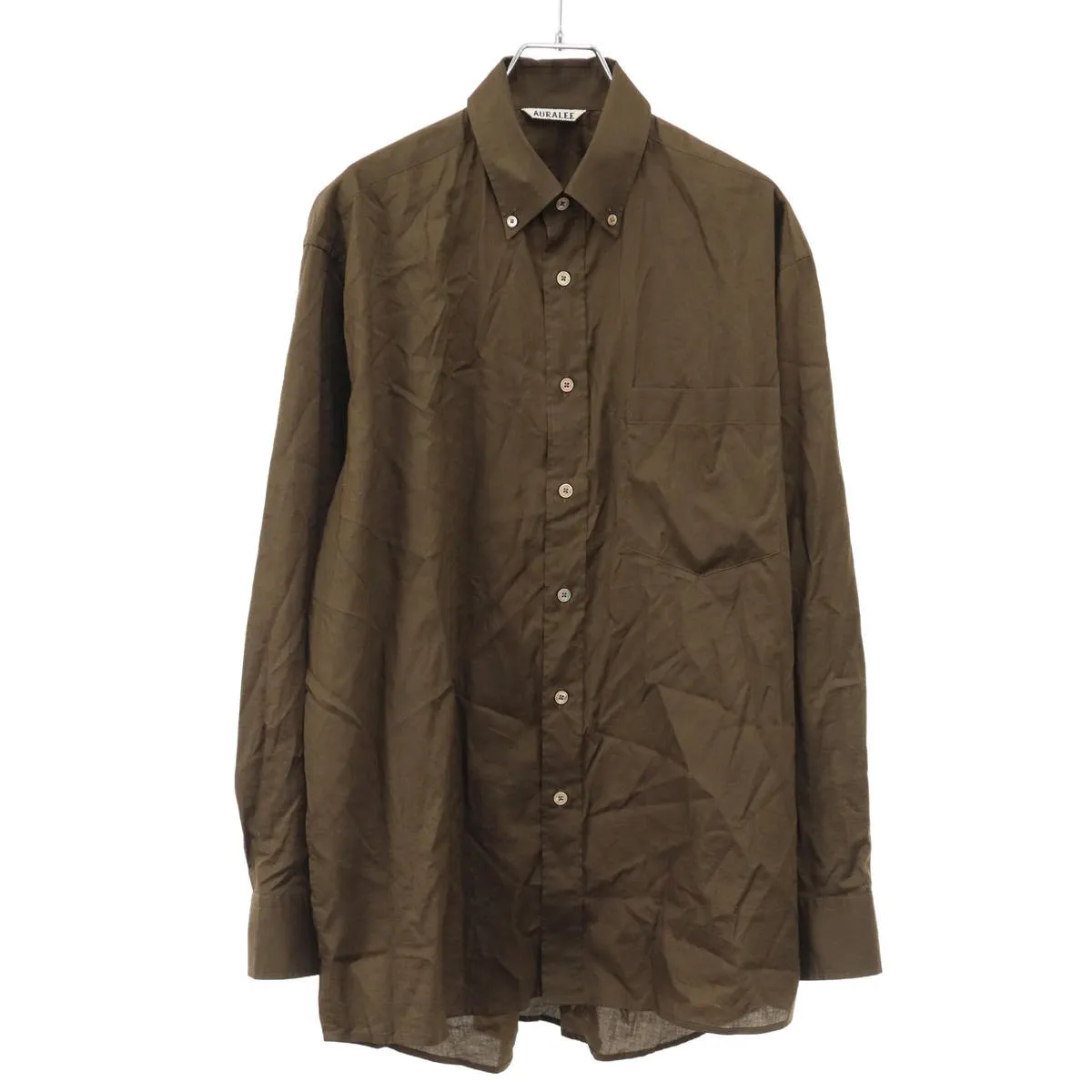 AURALEE オーラリー 25SS WASHED FINX TYPEWRITER BUTTON DOWN SHIRT シャツ A25SS02TL