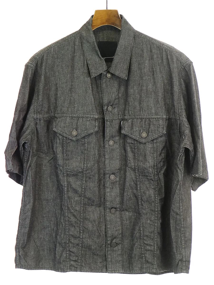 LAD MUSICIAN ラッドミュージシャン 18SS DUNGAREE SHORT SLEEVE BIG SHIRT ビッグシャツ