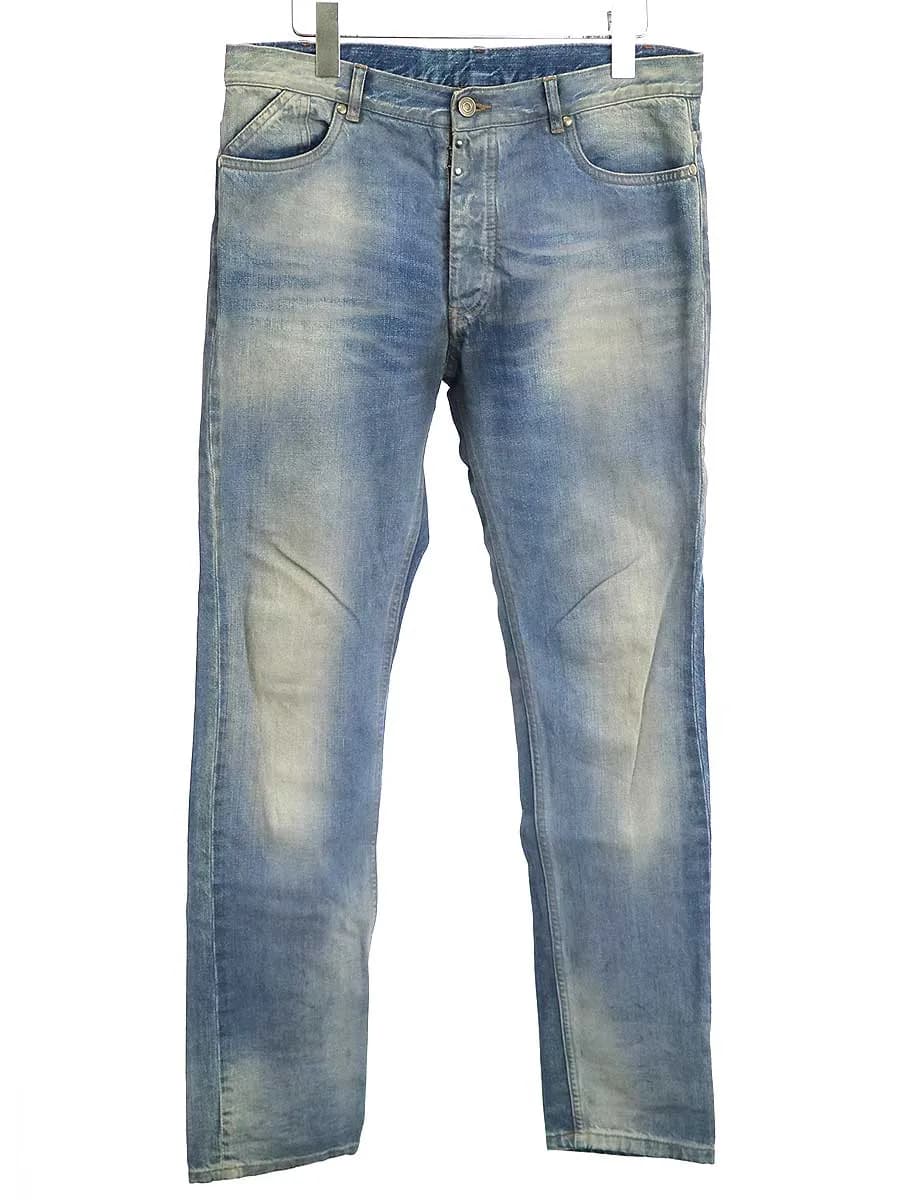 Maison Margiela メゾン マルタン マルジェラ10 14SS ユーズド加工スリムフィットテーパードデニムパンツ