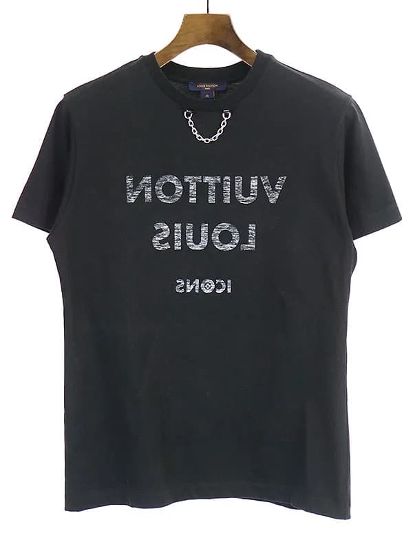 LOUIS VUITTON ルイヴィトン 20SS ICONS チェーン装飾反転ロゴプリントTシャツ