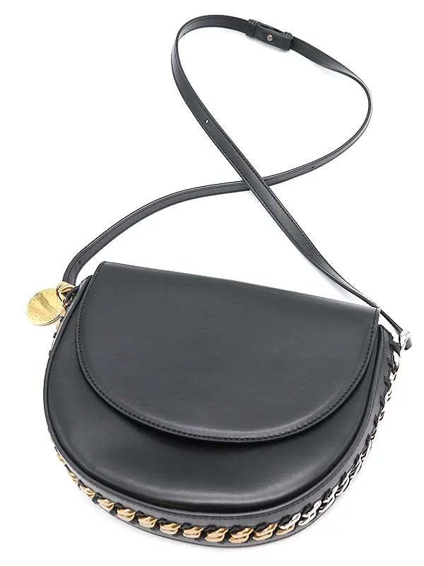 Stella McCartney ステラ マッカートニー Frayme ミディアム レザーショルダーバッグ