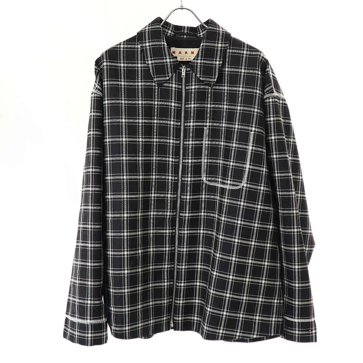 MARNI マルニ 23AW ウールチェック ジップアップジャケット JUMU0147U2 UTWA04