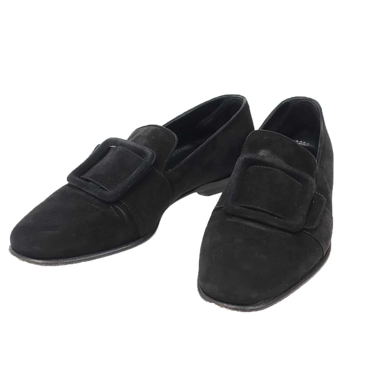 MANOLO BLAHNIK マノロブラニク スウェードレザーローファーシューズ