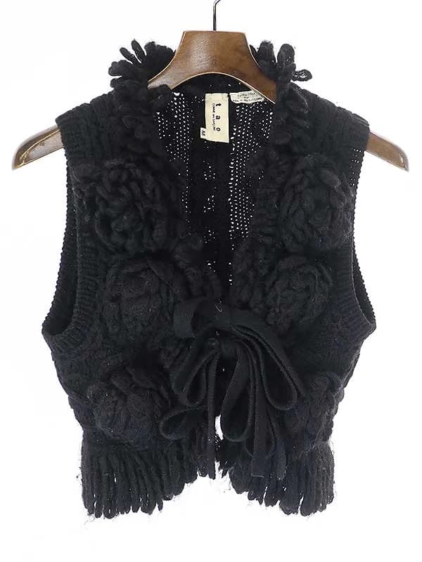 COMME des GARCONS タオコムデギャルソン 09AW フリンジウールニットベスト