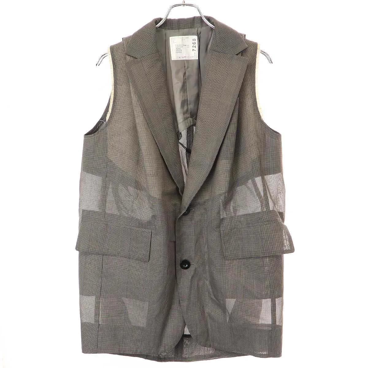 sacai サカイ 24SS カットオフスリーブレスオーバーベスト 24-07268